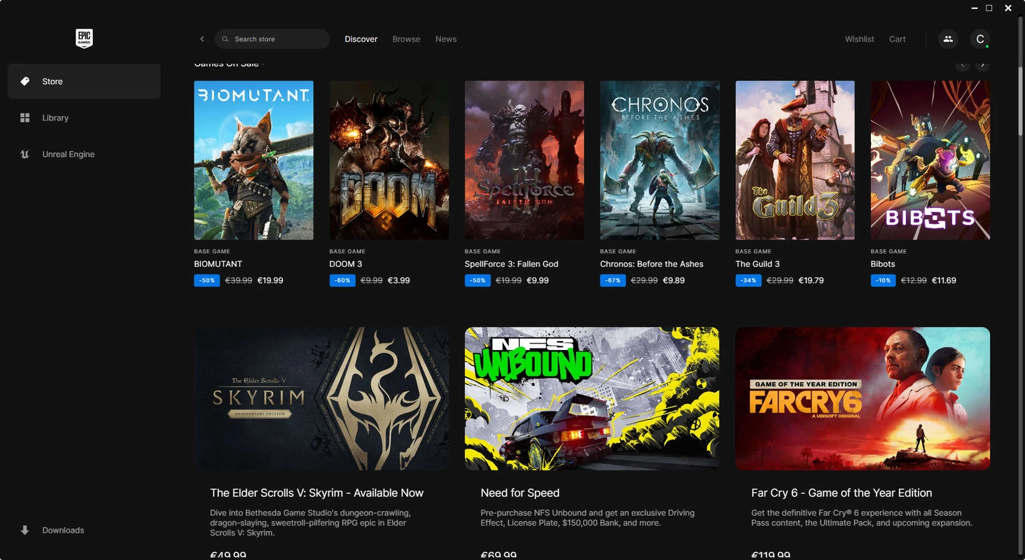 Скриншот Epic Games Store 6