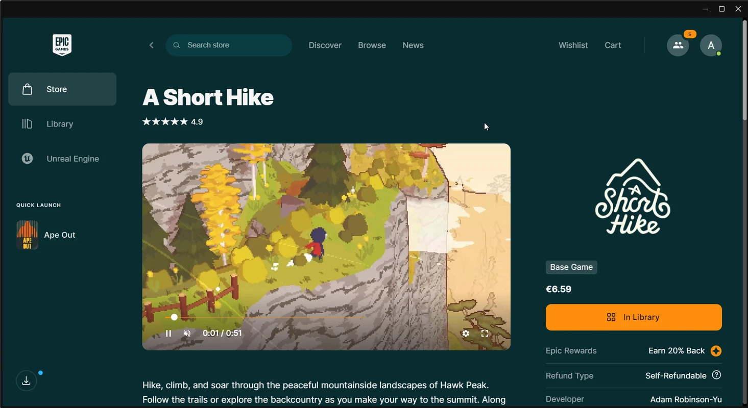 Скриншот Epic Games Store 7